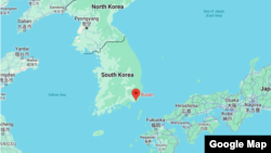 Peta Korea Utara dan letak kota Busan. (Map data 2024 Google)