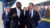 Ngoại trưởng Hoa Kỳ Antony Blinken (phải) và Ngoại trưởng Anh David Lammy đến ga tàu ở Kyiv, Ukraine, hôm 11/9.